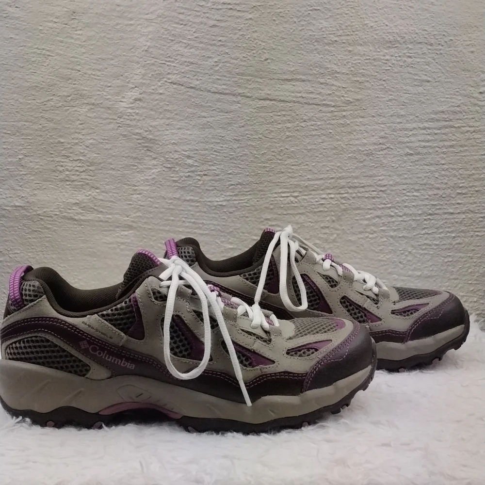 Columbia Dogwood Contour Comfort Gray Mesh Suede Leather Lace Up Hiking Sneaker